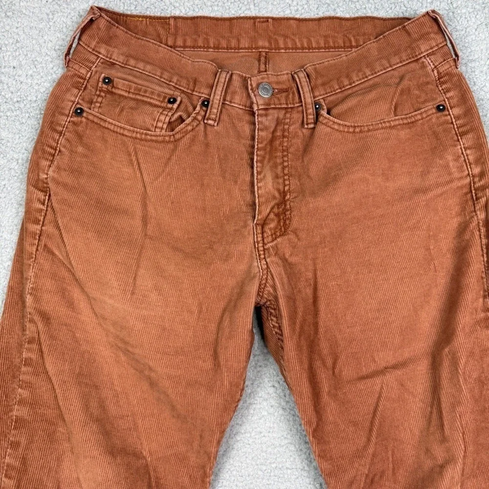 Levi's 511 Slim Fit Corduroy Pants Copper Orange‎ Men's Size 31x32
